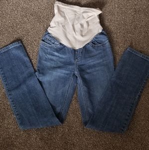 Indigo blue maternity jeans